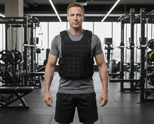 The men at gym with Weight Vests