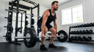 Olympic Bumper Plates using by men at home